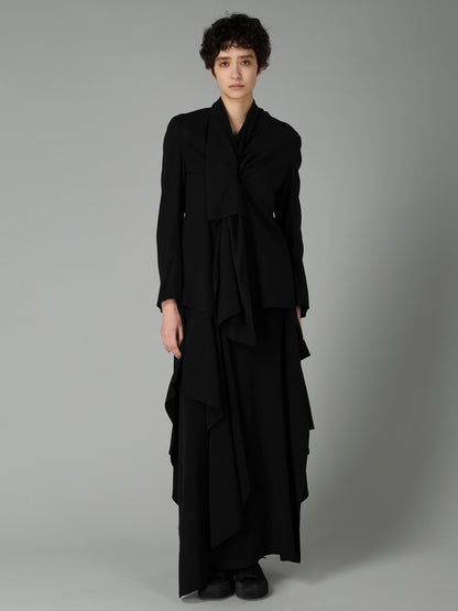 Ta/Pe CREPE DE CHINE DRAPED SKIRT