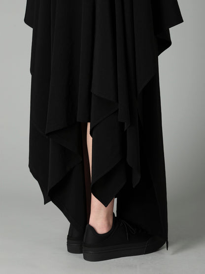 Ta/Pe CREPE DE CHINE DRAPED SKIRT