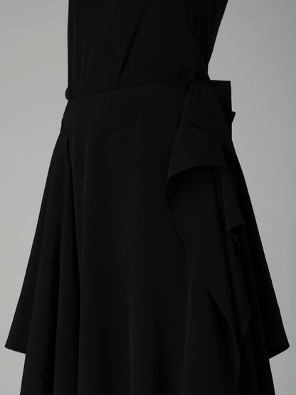 Ta/Pe CREPE DE CHINE DRAPED SKIRT