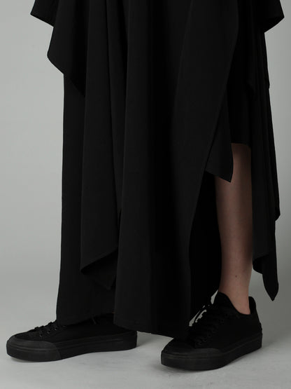 Ta/Pe CREPE DE CHINE DRAPED SKIRT