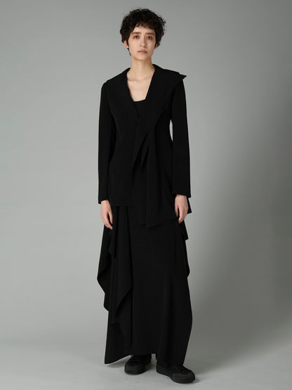 Ta/Pe CREPE DE CHINE DRAPED SKIRT