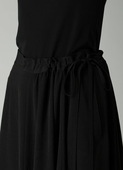 Ta/Pe CREPE DE CHINE L GATHERED FLARE PANTS