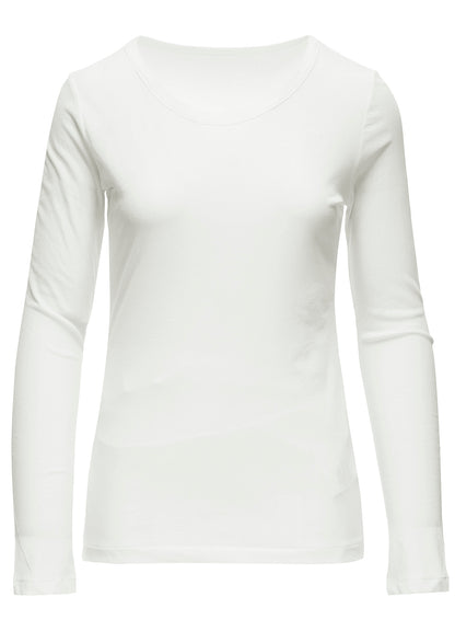 80/-HIGH TWISTED SINGLE JERSEY LONG SLV ROUND NECK T