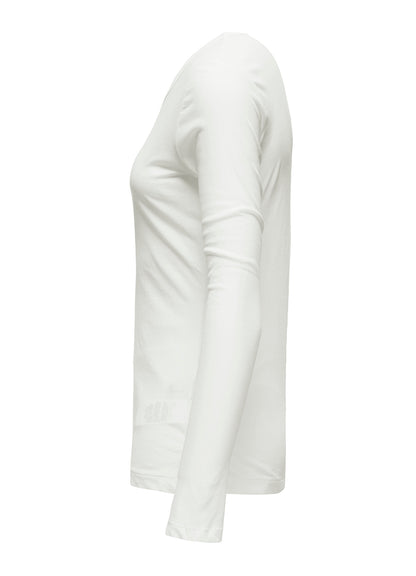 80/-HIGH TWISTED SINGLE JERSEY LONG SLV ROUND NECK T