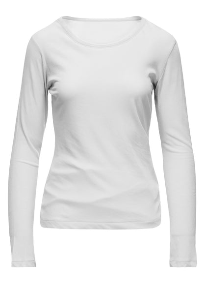 80/-HIGH TWISTED SINGLE JERSEY LONG SLV ROUND NECK T