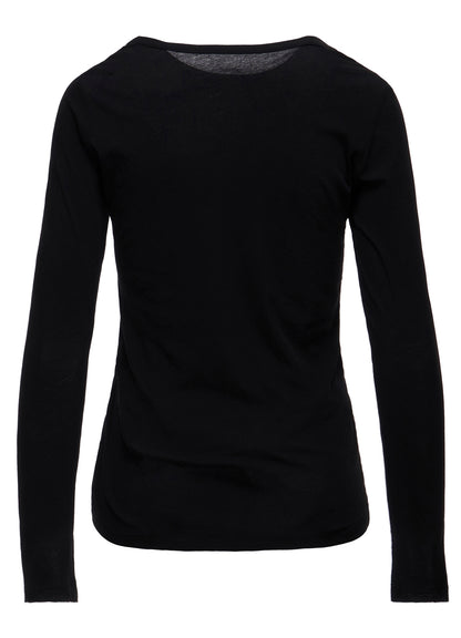 80/-HIGH TWISTED SINGLE JERSEY LONG SLV ROUND NECK T