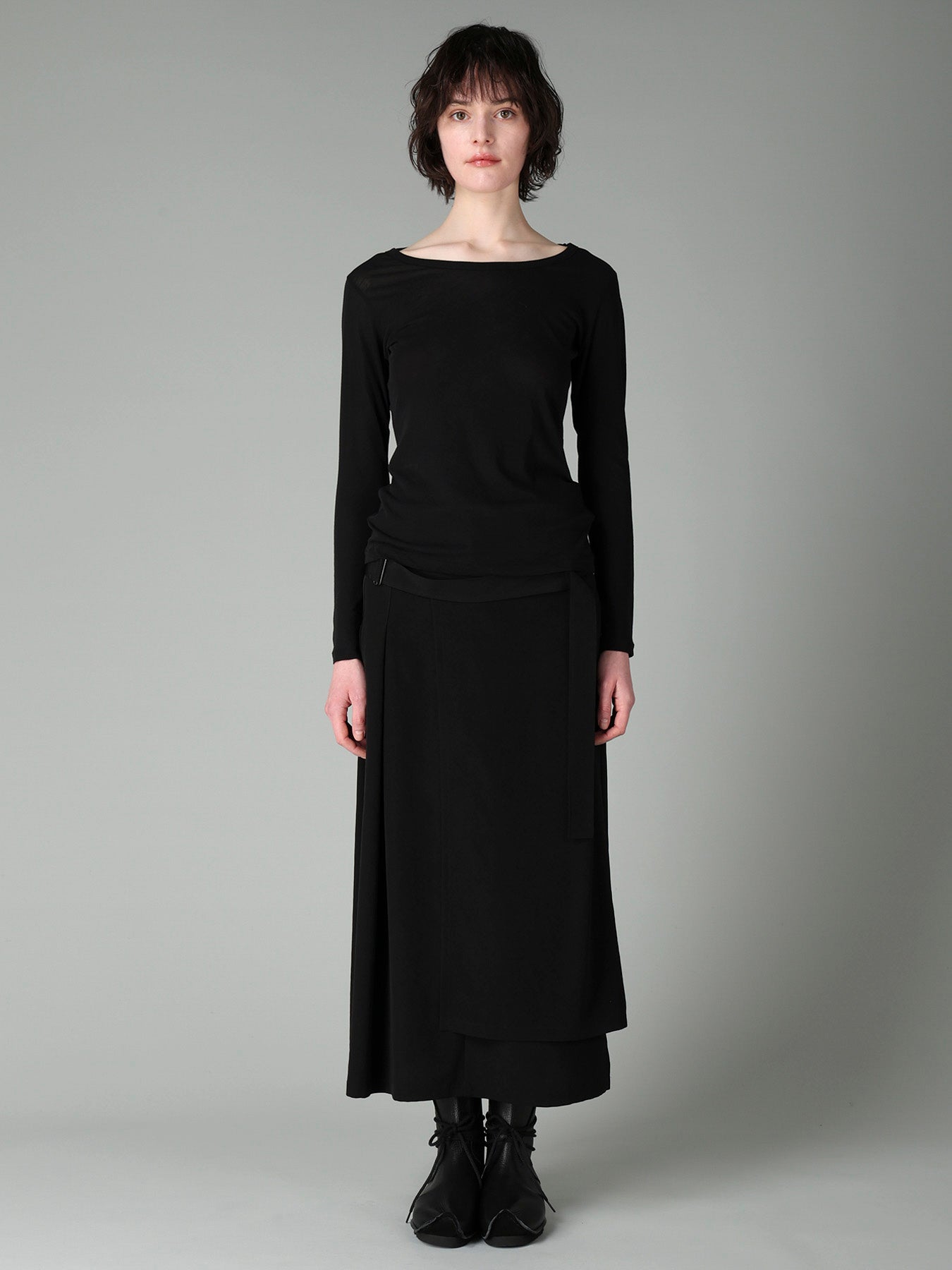 80/-HIGH TWISTED SINGLE JERSEY LONG SLV ROUND NECK T
