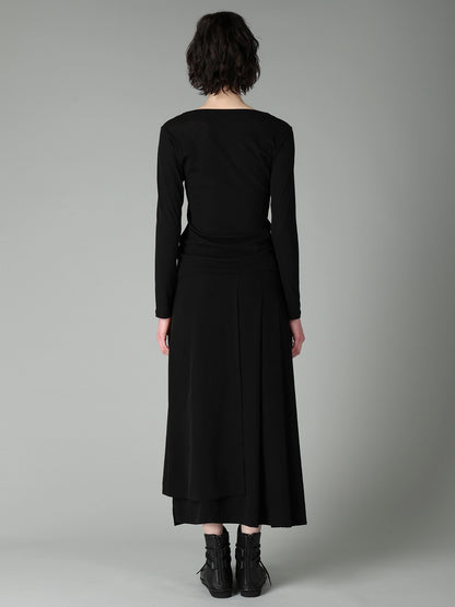 80/-HIGH TWISTED SINGLE JERSEY LONG SLV ROUND NECK T