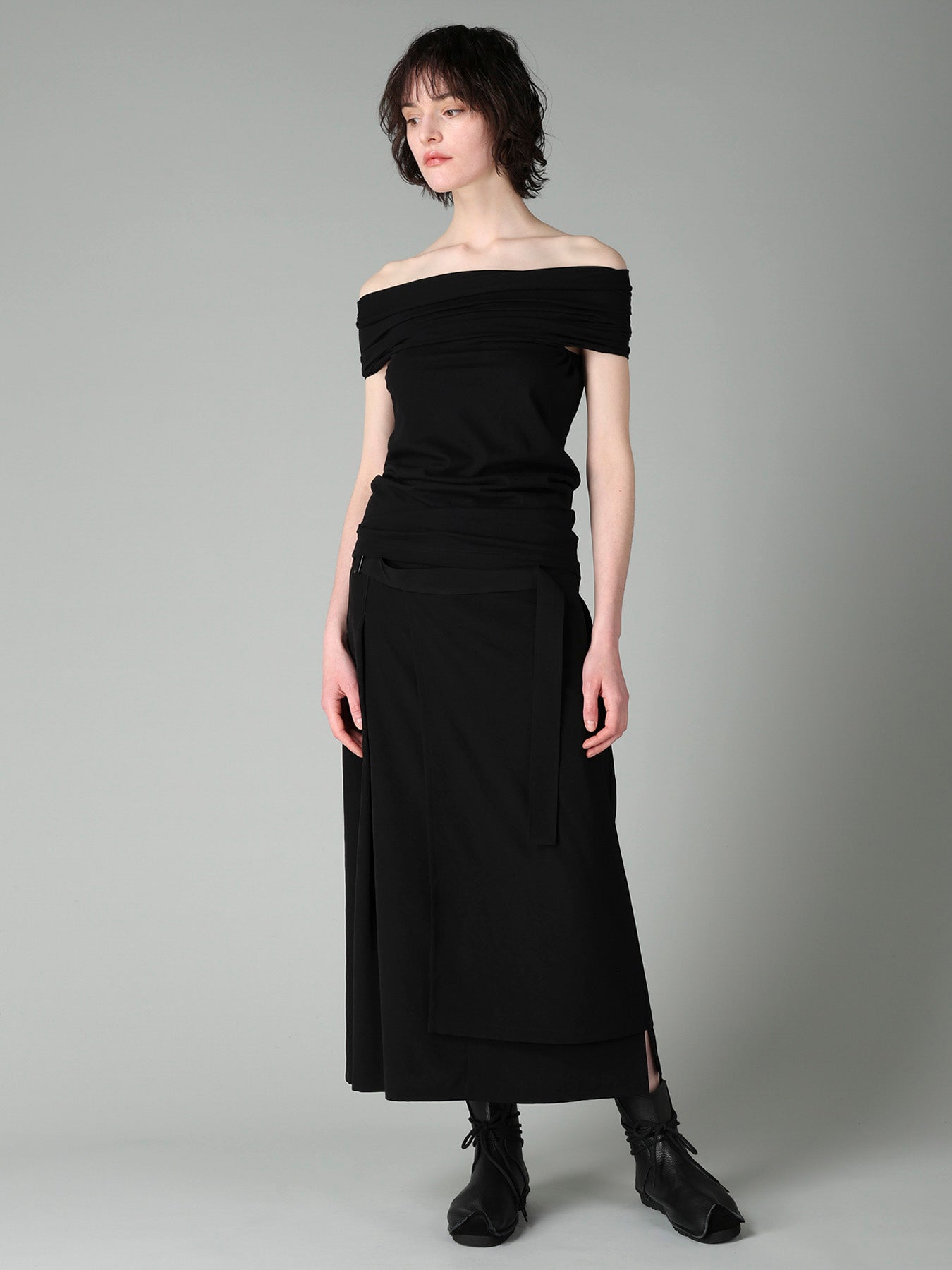 30/-COTTON SINGLE JERSEY OFF-SHOULDER TOP