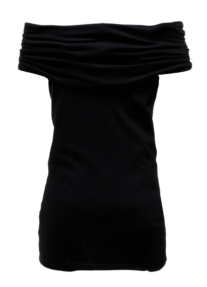 30/-COTTON SINGLE JERSEY OFF-SHOULDER TOP