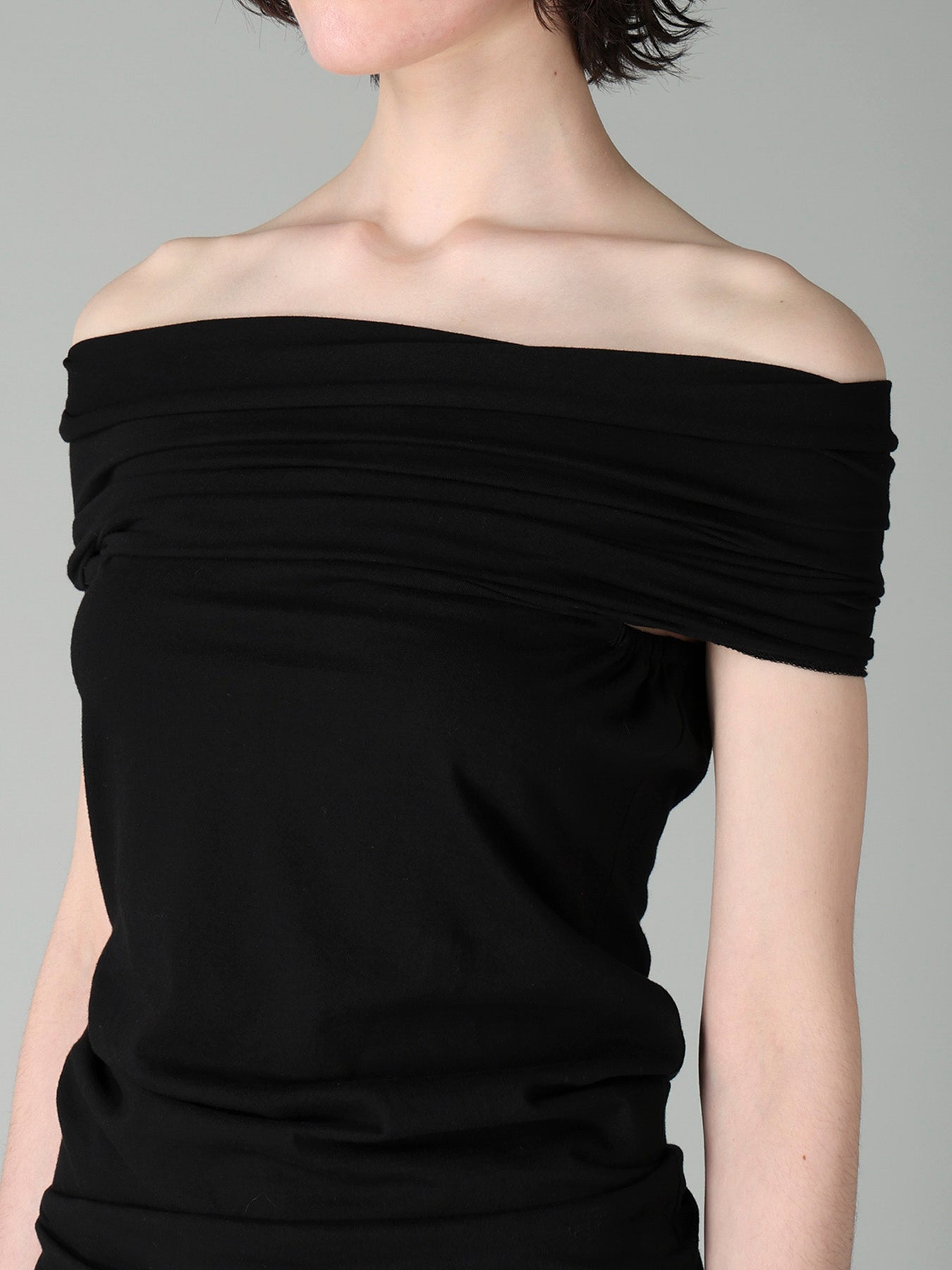 30/-COTTON SINGLE JERSEY OFF-SHOULDER TOP – THE SHOP YOHJI YAMAMOTO