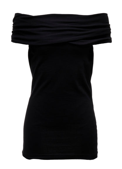 30/-COTTON SINGLE JERSEY OFF-SHOULDER TOP