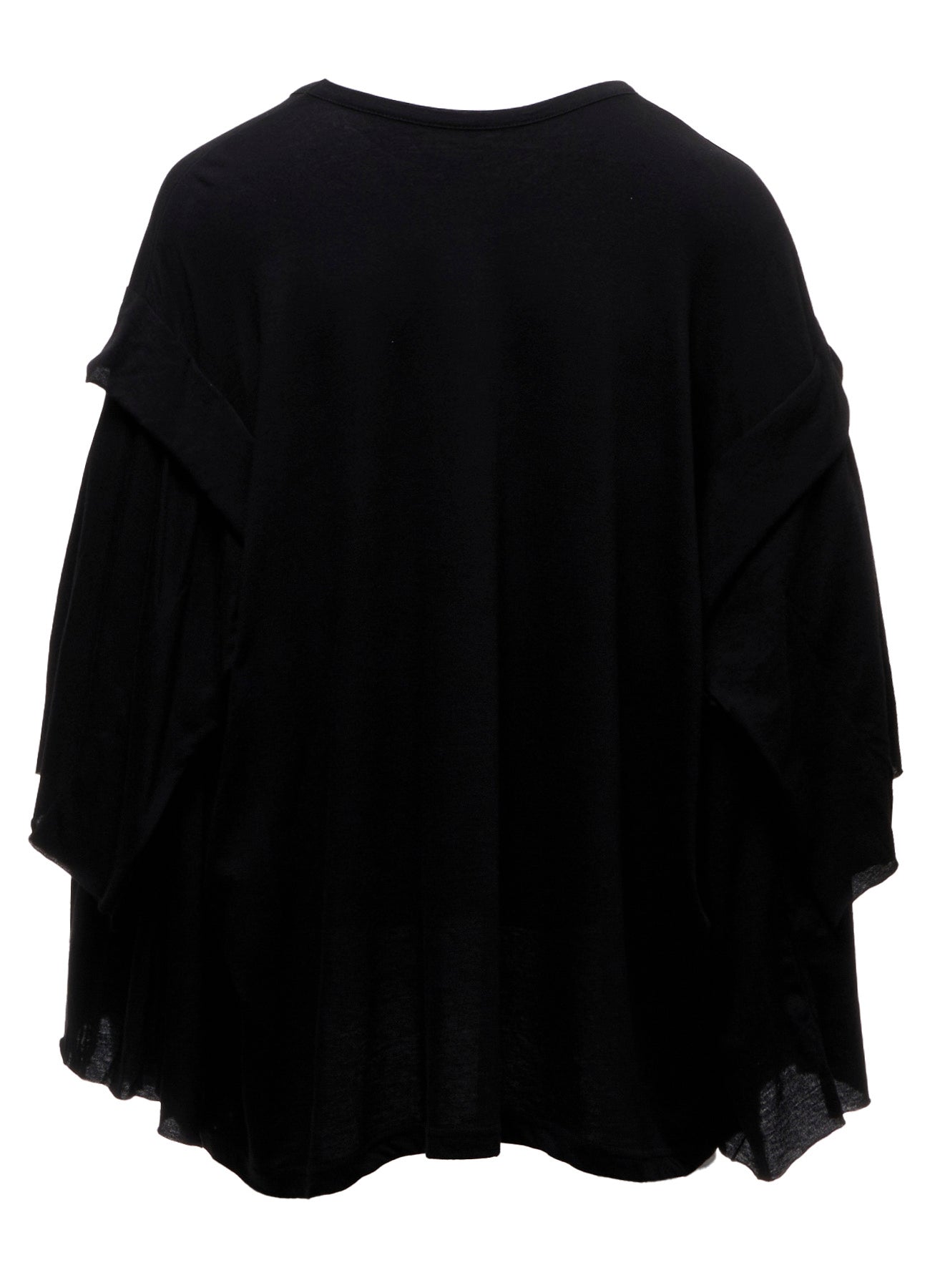 40/-COTTON SINGLE JERSEY DRAPED LONG SLV T
