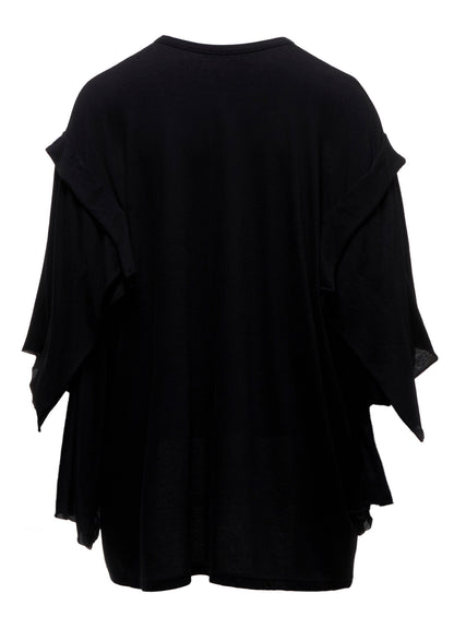 40/-COTTON SINGLE JERSEY DRAPED CARDIGAN