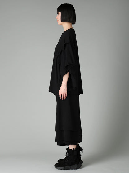 40/-COTTON SINGLE JERSEY DRAPED CARDIGAN