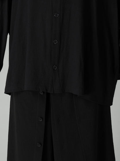 40/-COTTON SINGLE JERSEY DRAPED CARDIGAN