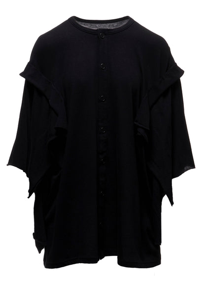 40/-COTTON SINGLE JERSEY DRAPED CARDIGAN