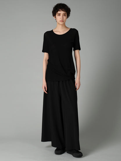 HIGH TWISTED RIB WAIST GATHERED SHORT SLV T
