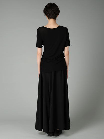 HIGH TWISTED RIB WAIST GATHERED SHORT SLV T