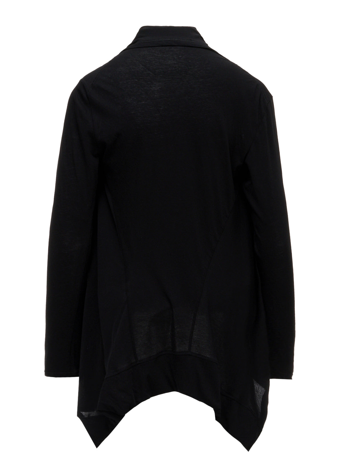HIGH TWISTED SINGLE JERSEY SHOULDER GUSSET CARDIGAN
