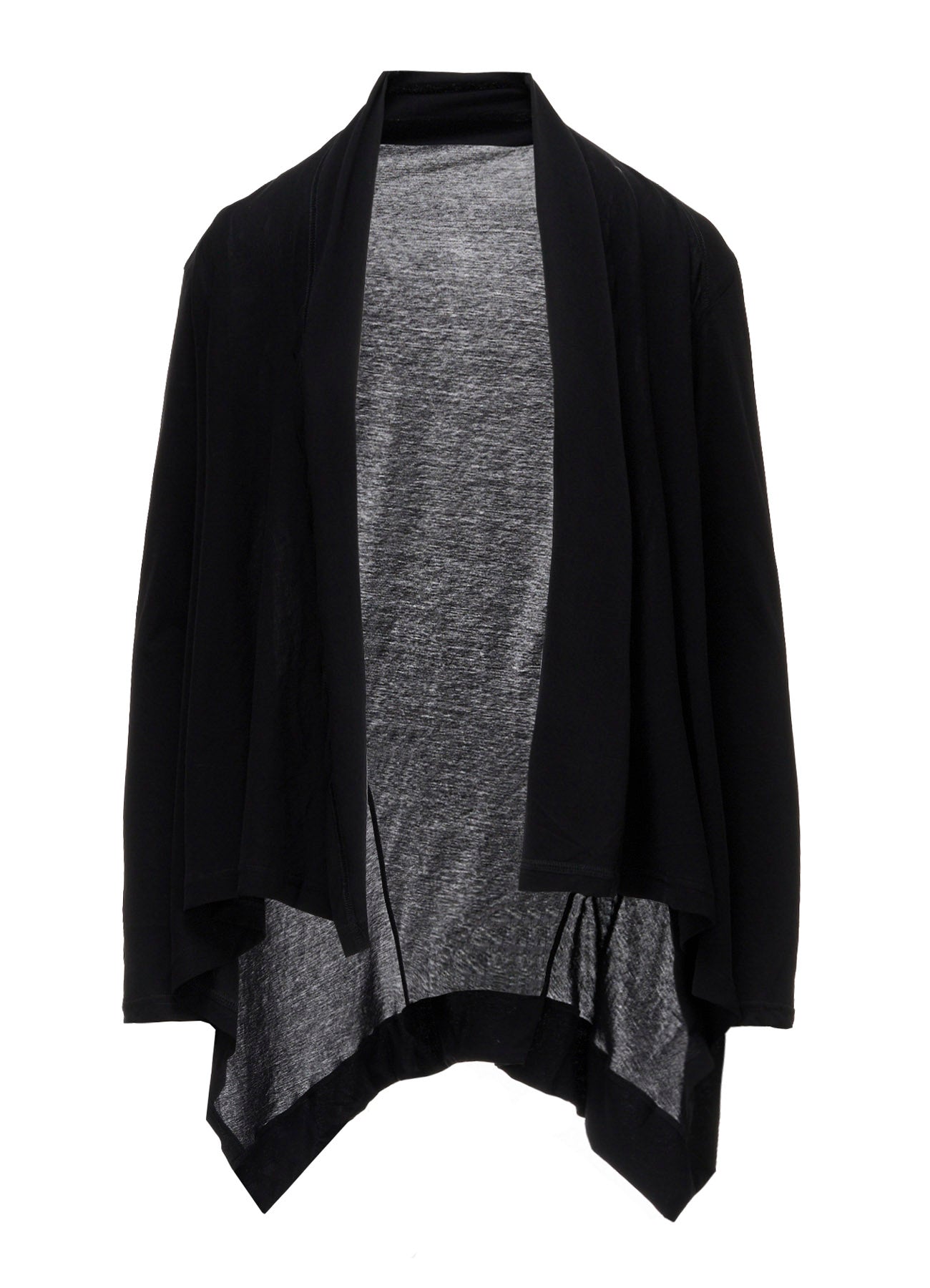 HIGH TWISTED SINGLE JERSEY SHOULDER GUSSET CARDIGAN