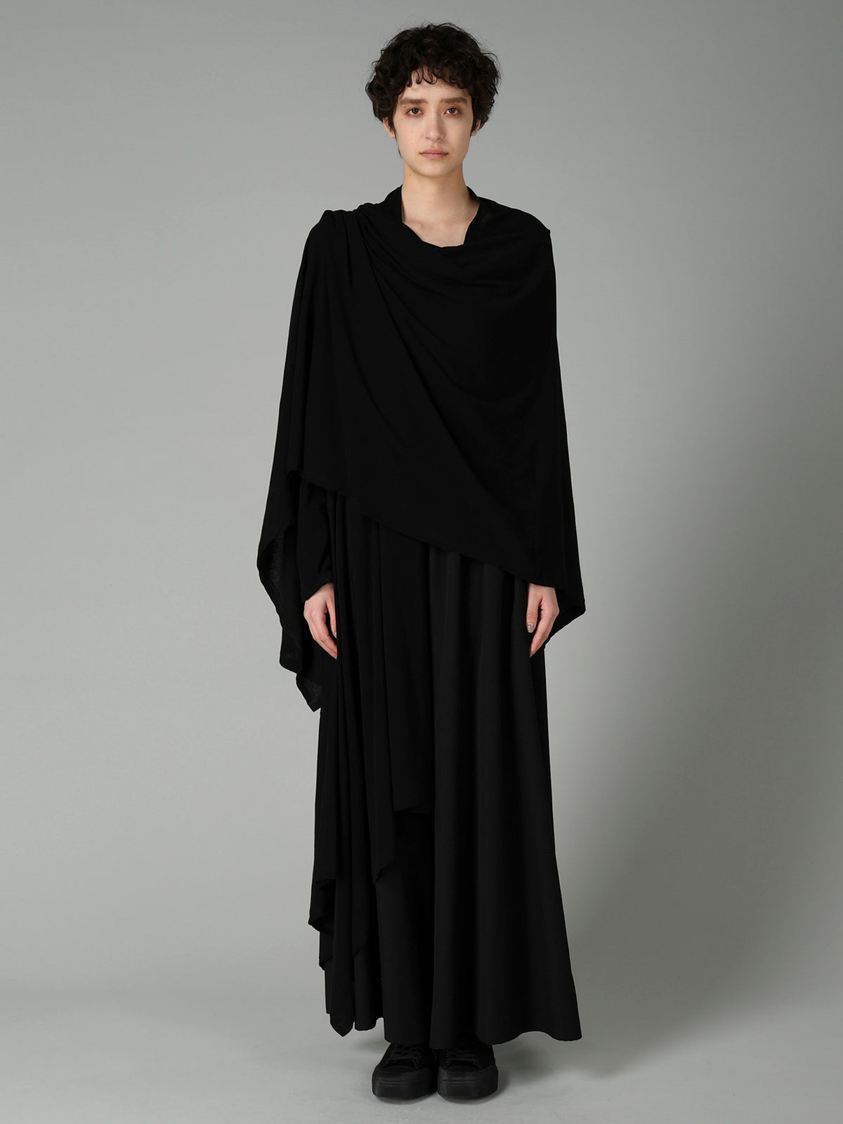 HIGH TWISTED SINGLE JERSEY DRAPED LONG CADIGAN
