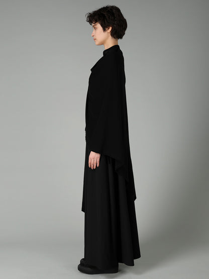 HIGH TWISTED SINGLE JERSEY DRAPED LONG CADIGAN