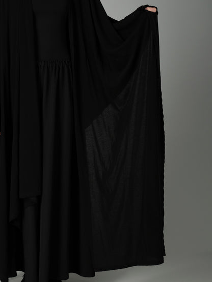 HIGH TWISTED SINGLE JERSEY DRAPED LONG CADIGAN