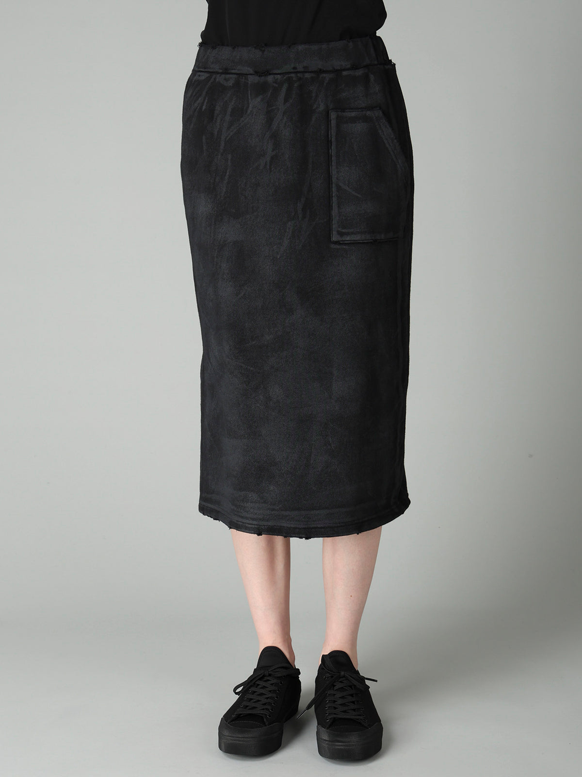 FRENCH TERRY DAMAGED SKIRT