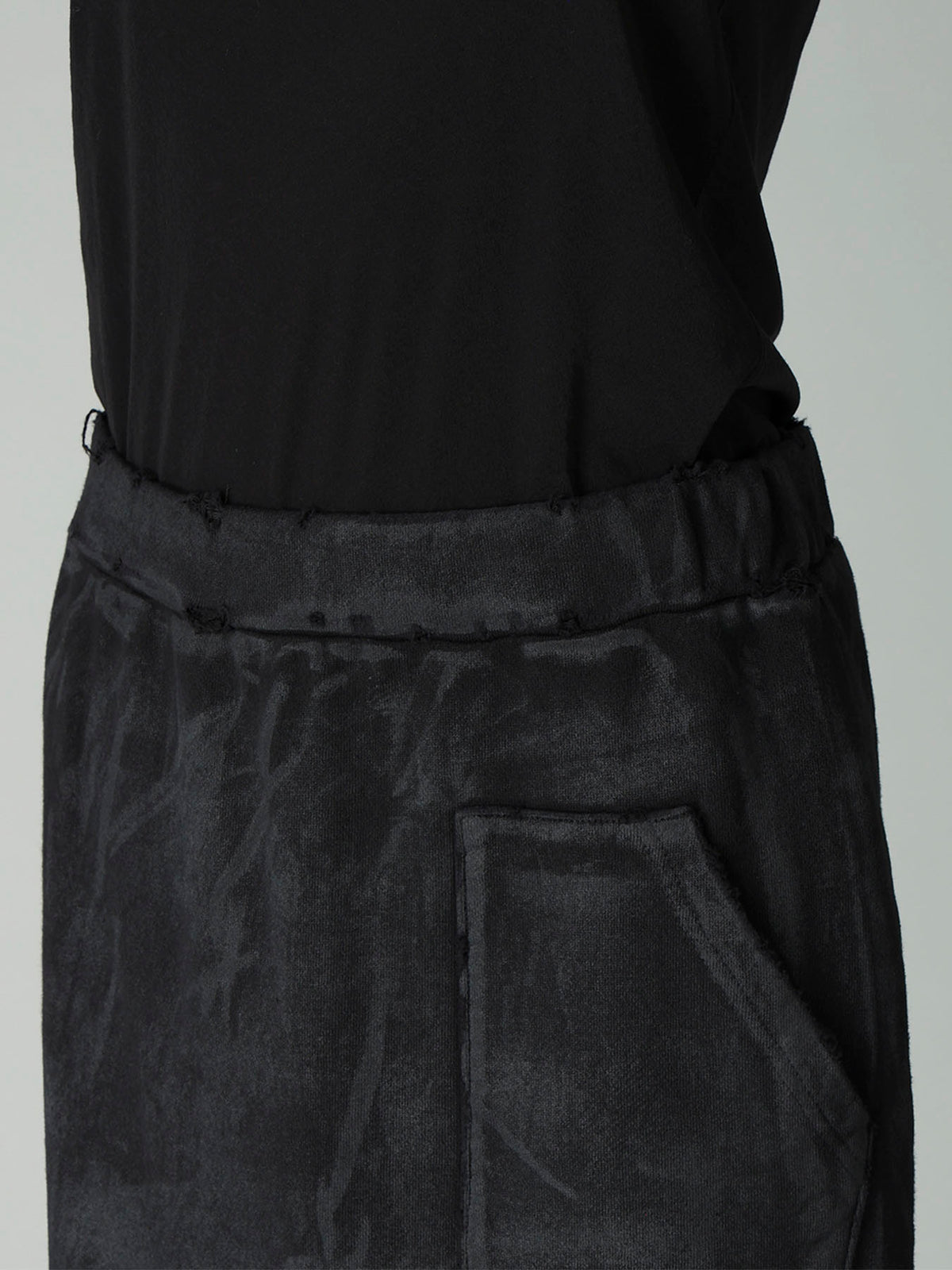 FRENCH TERRY DAMAGED SKIRT