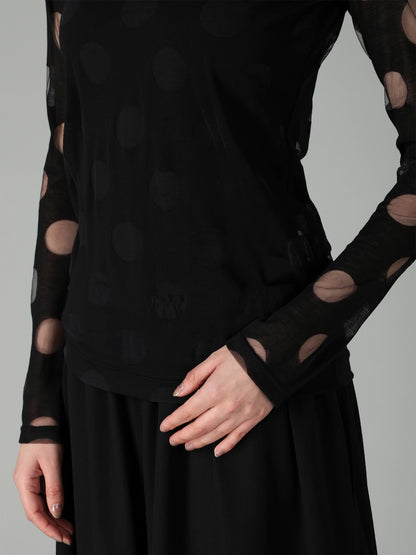C/NY OPAL SINGLE JERSEY  ROUND NECK LONG SLV T