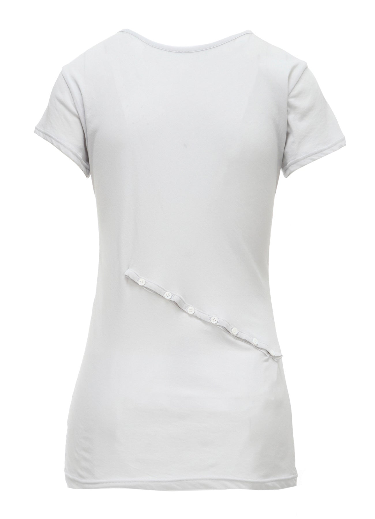 HIGH TWISTED SINGLE JERSEY DIGONAL BUTTON SHORT SLV T