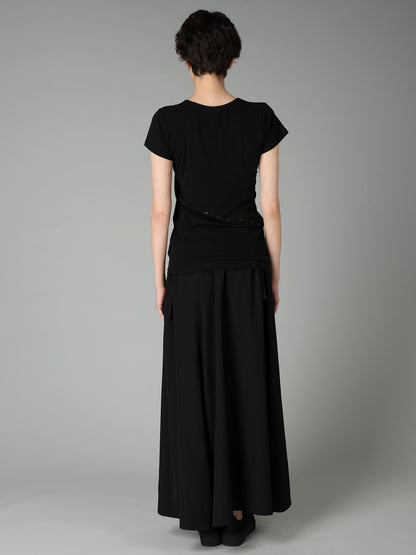 HIGH TWISTED SINGLE JERSEY DIGONAL BUTTON SHORT SLV T