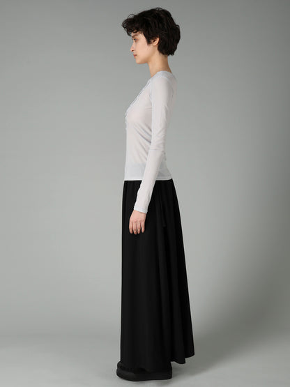 HIGH TWISTED SINGLE JERSEY DIGONAL BUTTON LONG SLV T