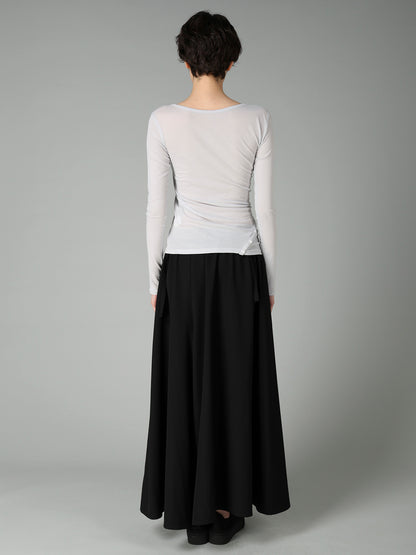 HIGH TWISTED SINGLE JERSEY DIGONAL BUTTON LONG SLV T