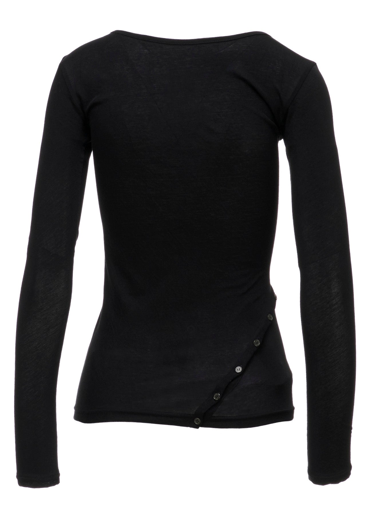 HIGH TWISTED SINGLE JERSEY DIGONAL BUTTON LONG SLV T