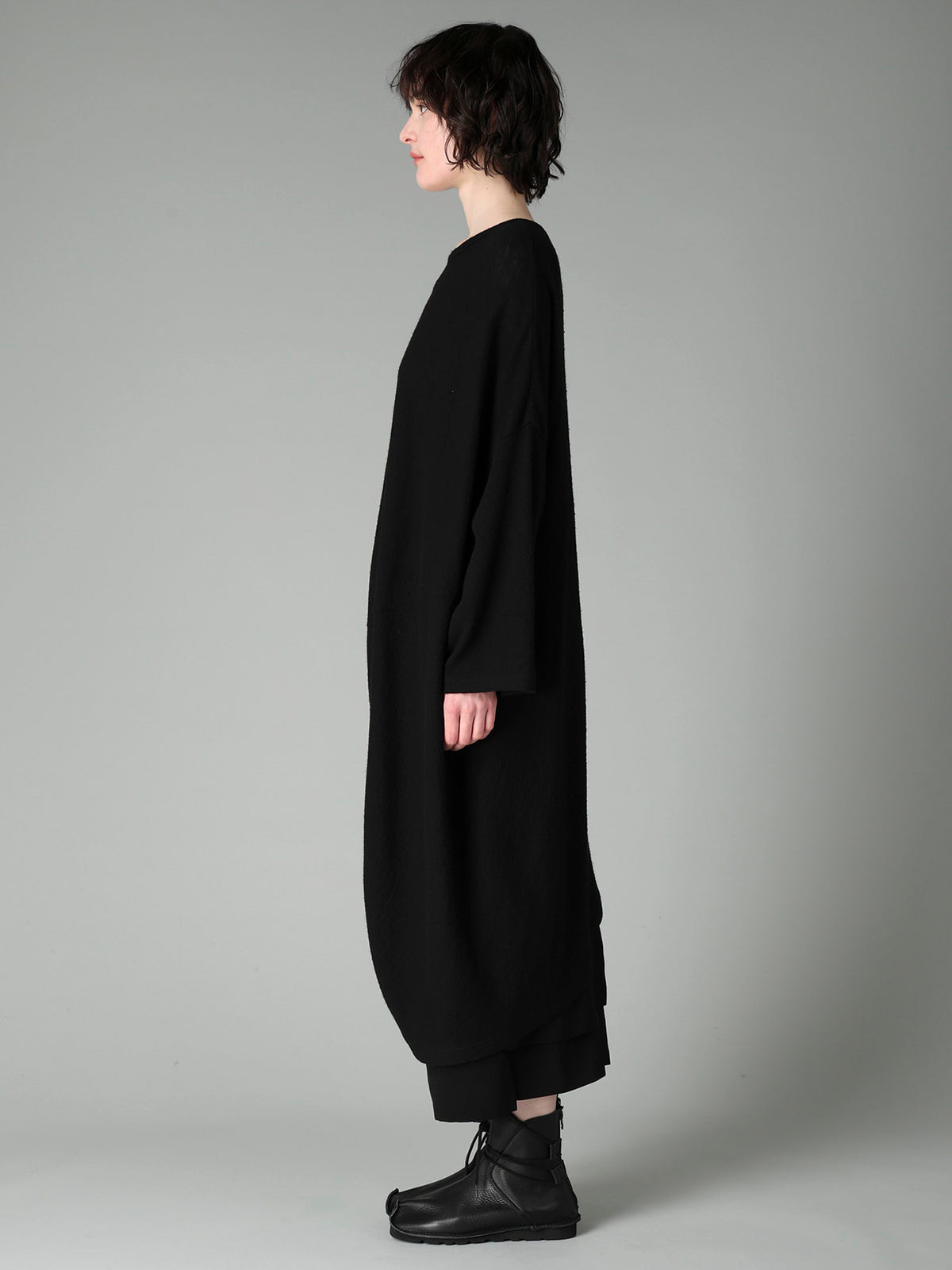 AIRY SPUN LIGHT MILLED DRAPED DRESS