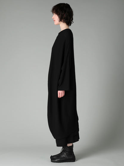 AIRY SPUN LIGHT MILLED DRAPED DRESS