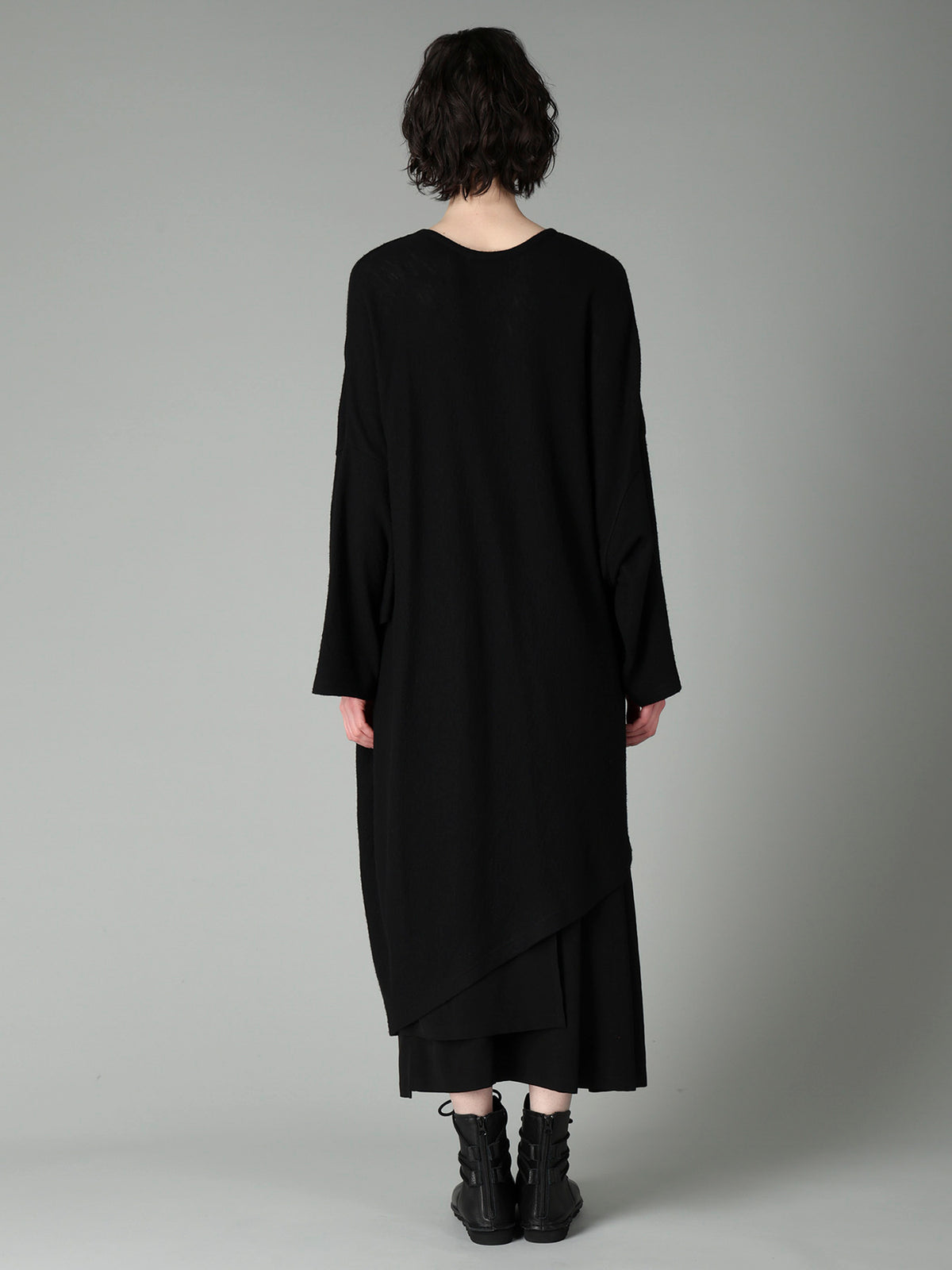 AIRY SPUN LIGHT MILLED DRAPED DRESS
