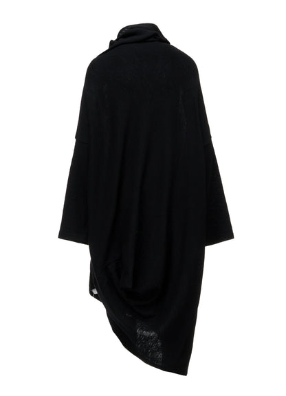 AIRY SPUN LIGHT MILLED DIAGONAL BUTTON COAT