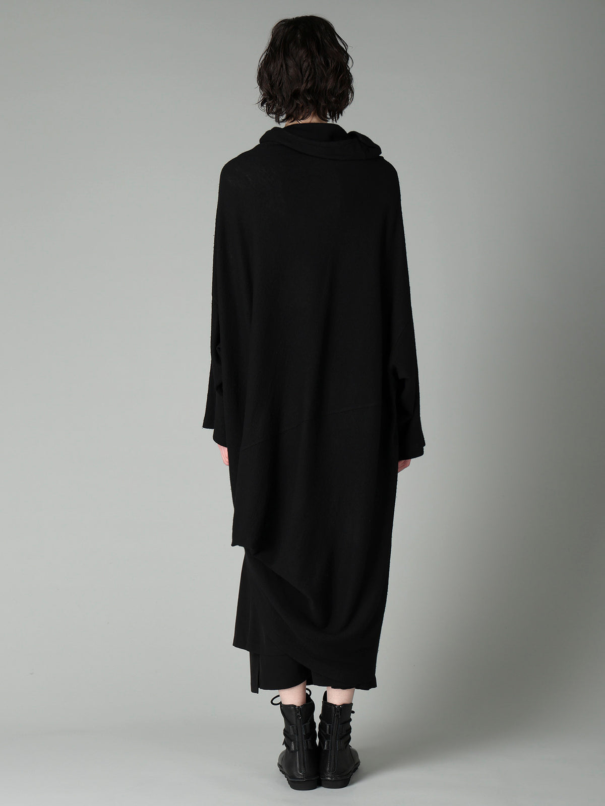 AIRY SPUN LIGHT MILLED DIAGONAL BUTTON COAT