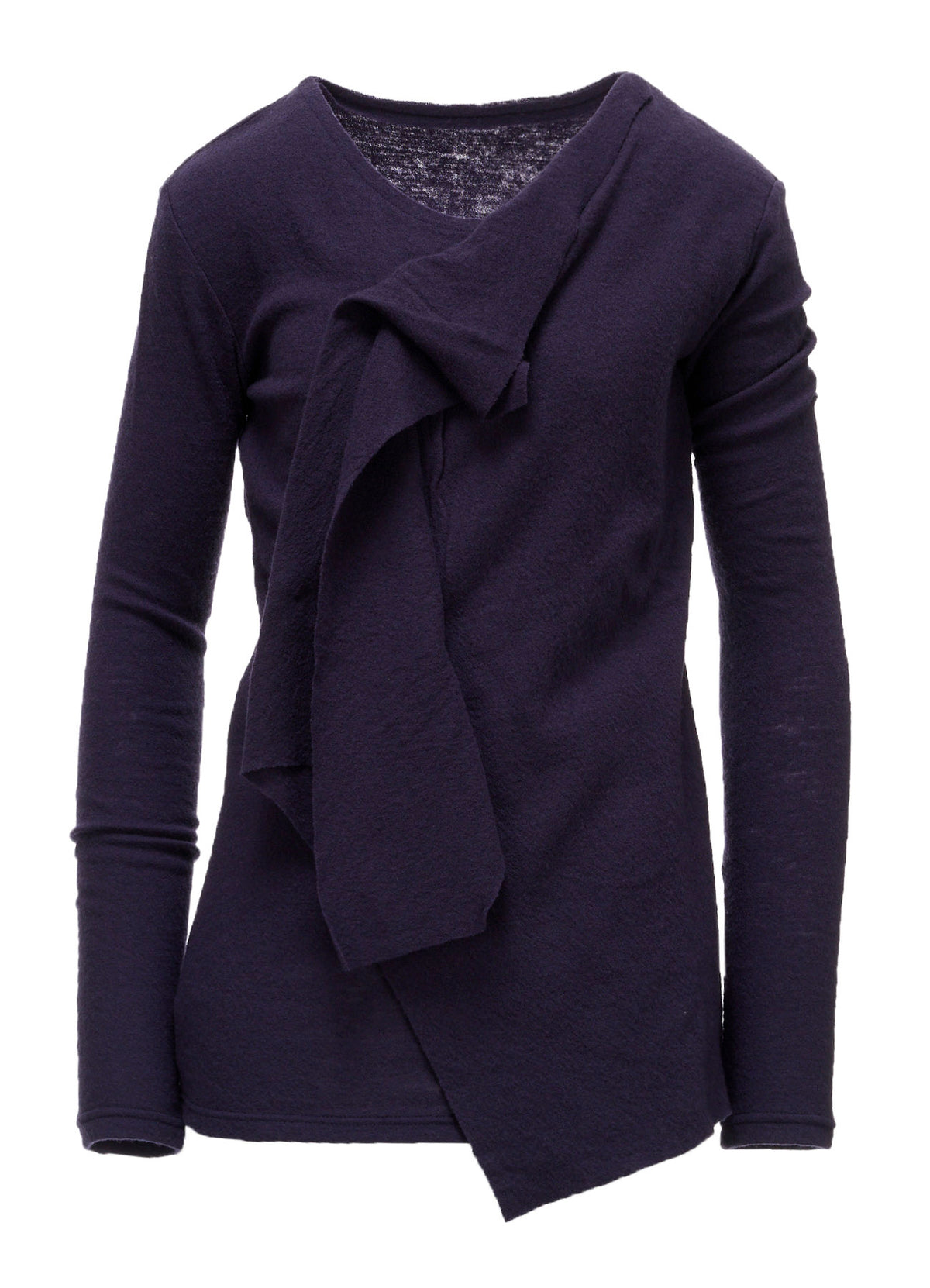 AIRY SPUN LIGHT MILLED DRAPED LONG SLV T A