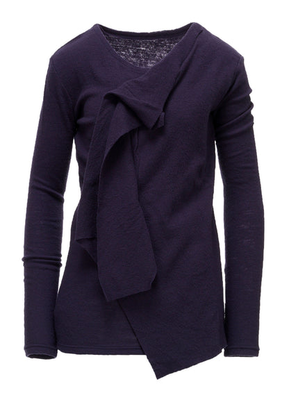 AIRY SPUN LIGHT MILLED DRAPED LONG SLV T A
