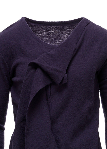AIRY SPUN LIGHT MILLED DRAPED LONG SLV T A