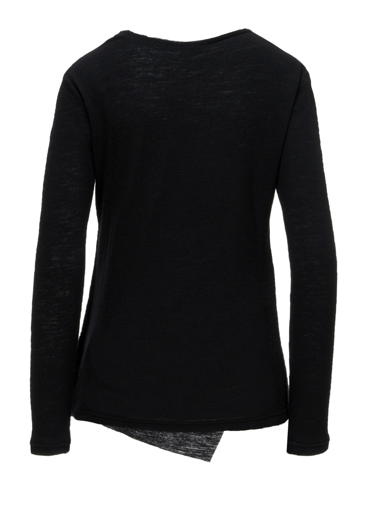 AIRY SPUN LIGHT MILLED DRAPED LONG SLV T A