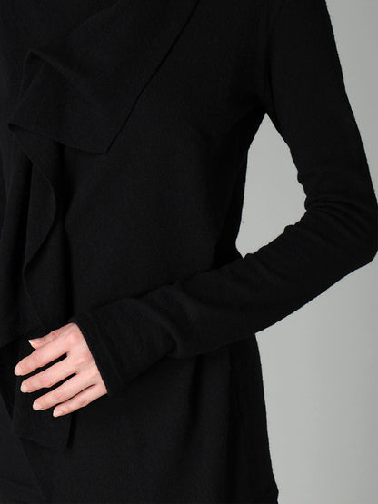 AIRY SPUN LIGHT MILLED DRAPED LONG SLV T A