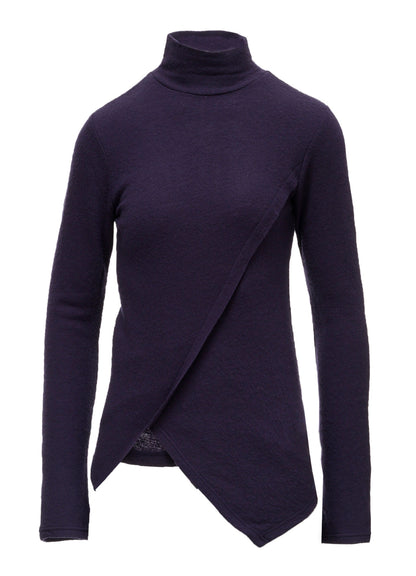 AIRY SPUN LIGHT MILLED CROSS HIGH NECK T