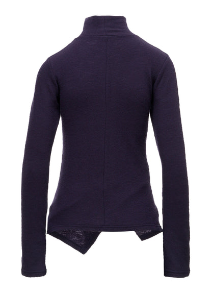 AIRY SPUN LIGHT MILLED CROSS HIGH NECK T