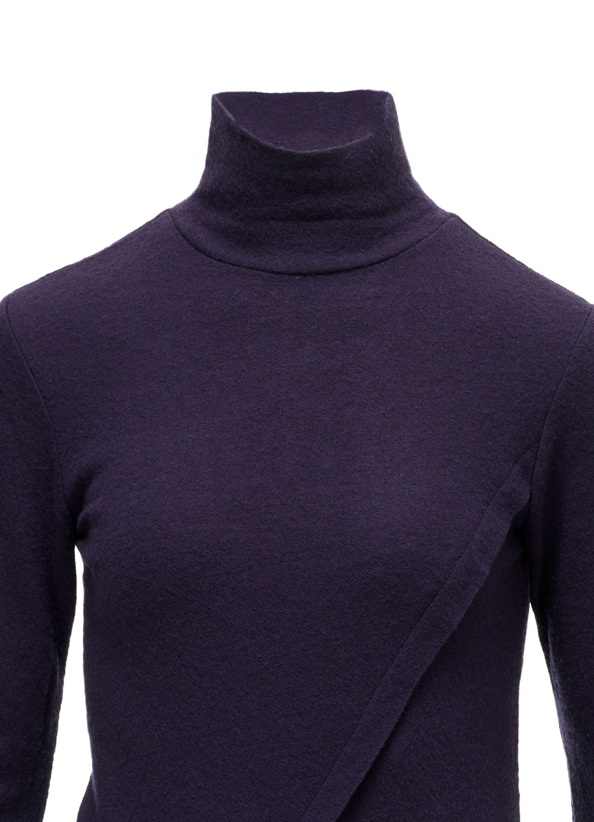AIRY SPUN LIGHT MILLED CROSS HIGH NECK T