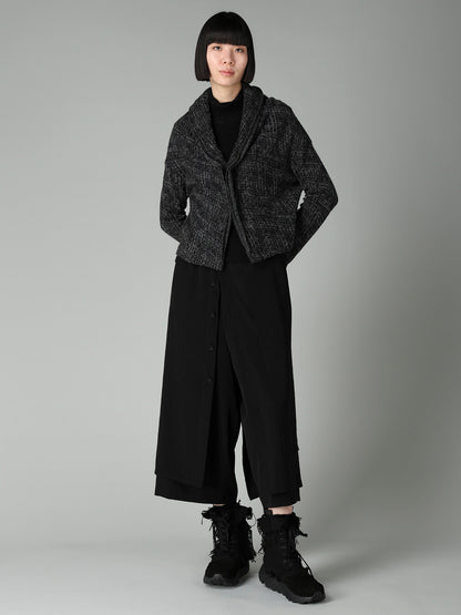 MILLING GLEN CHECK JQ DRAPED CARDIGAN